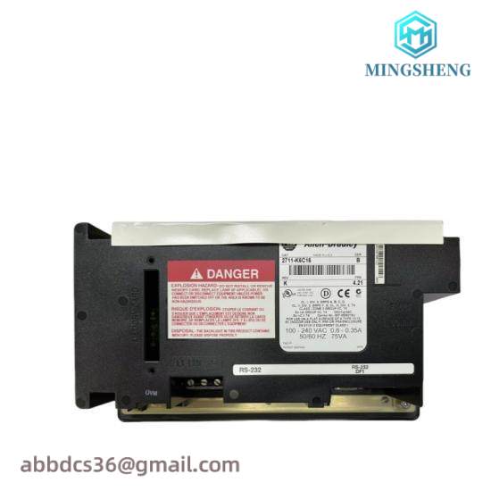 Allen-Bradley 2711-K6C16 PanelView 600 Color Keypad RS-232 (DF1) RS-232 Print AC