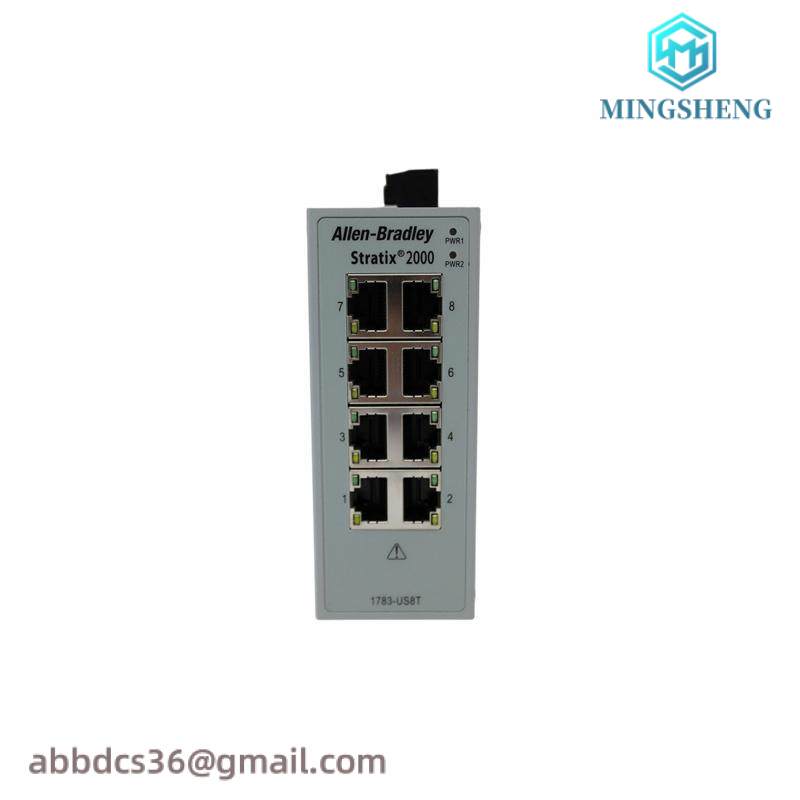 ab_1783-us8t_ethernet_switches.jpg Allen-Bradley 1783-US8T Unmanaged EtherNet Switch, 8 Port