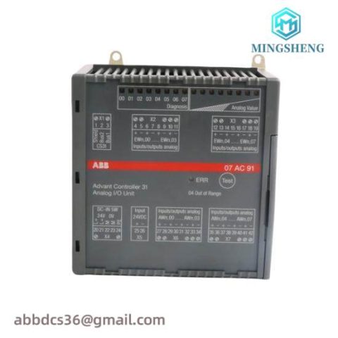 ABB 07AC91 GJR5252300R0101 - Advanced Analog I/O Unit for Industrial Control Systems