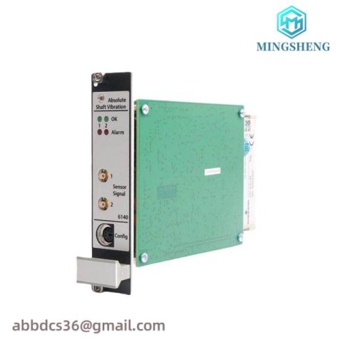 EMERSON A6140 Dual Channel Vibration Monitoring Module, designed for industrial machinery health monitoring