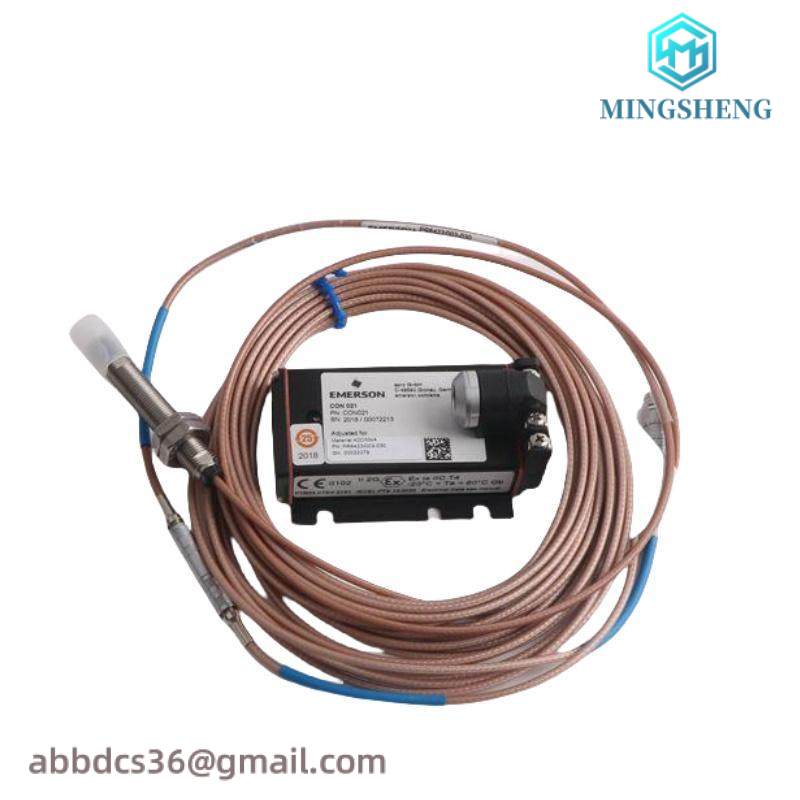 emerson_pr6423_002-131_con021_eddy_current_displacement_sensor.jpg Emerson PR6423/002-131 CON021 Eddy Current Displacement Sensor - Precision Measurement for Industrial Control